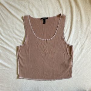 Forever 21 Light Brown Nude Color Cropped Tank Top